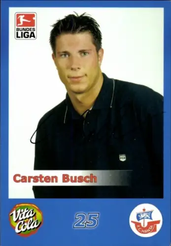 Autogrammkarte Fußballer Carsten Busch, FC Hansa Rostock, Autogramm
