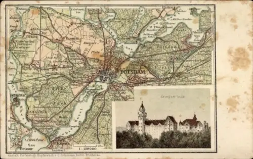 Landkarten Ak Potsdam, Kriegsschule