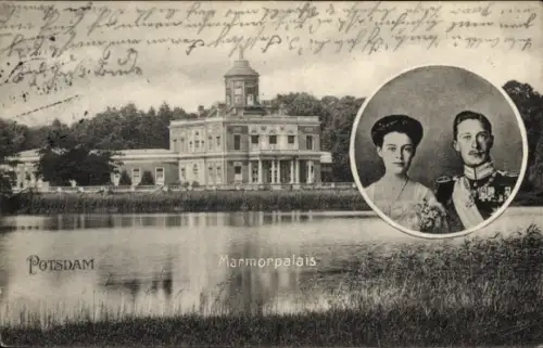 Ak Potsdam, Marmorpalais, Kronprinz Wilhelm, Kronprinzessin Cecilie