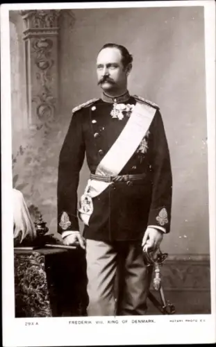 Ak König Frederik VIII. von Dänemark, Portrait