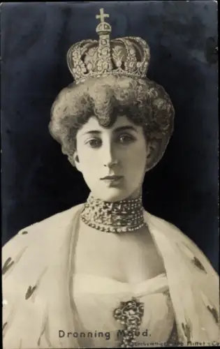 Ak Königin Maud von Norwegen, Portrait
