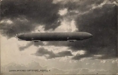 Ak Zeppelin'sches Luftschiff Modell 4