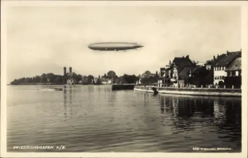 Ak Friedrichshafen am Bodensee, Zeppelin, Teilansicht der Stadt