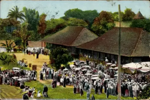 Ak Sumatra Indonesien, Rheinische Mission, Missionsfest auf der Station Pea Radja