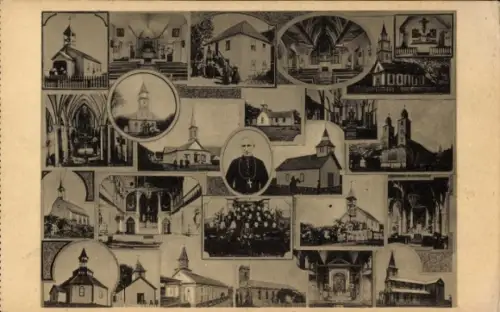 Ak Missions des Peres des Sacres Coeurs, Hawaii, Kirchen