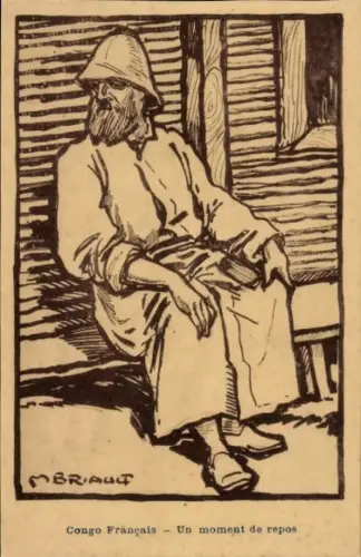 Künstler Ak Briault, M., Französisch Kongo, Missions des Pères du Saint Esprit, Missionar