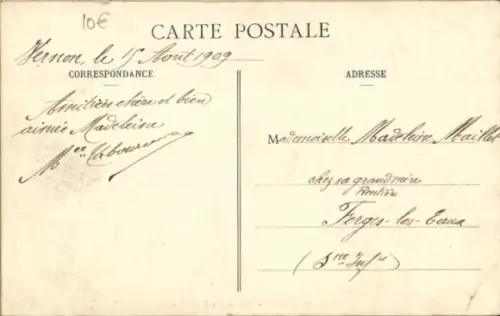 Ak Vernon Eure, Avenue Thiers