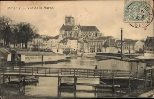 Ak Meaux Seine-et-Marne, Marne, Kirche