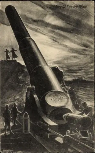 Künstler Ak Geschütz, Waffengattung, I. WK