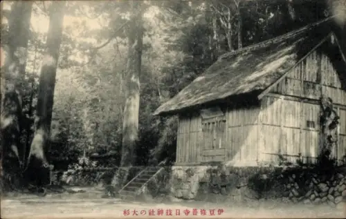 Ak Präfektur Shizuoka Japan, Holzhütte, Bäume