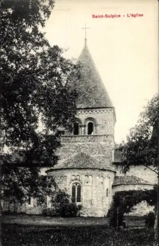 Ak Saint Sulpice Kanton Waadt, Kirche