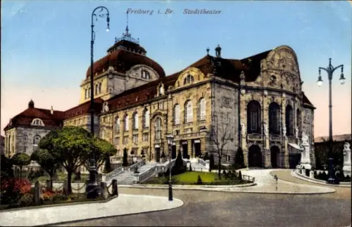 Ak Freiburg im Breisgau, Stadttheater