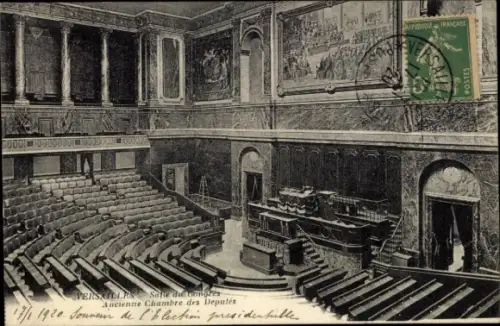 Ak Versailles Yvelines,  Salle du Congrés, alte Abgeordnetenkammer, Wahl 1920