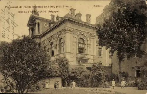 Ak Dinant Wallonien Namur, Pensionat der staatlichen Mädchen-Oberschule, Garten