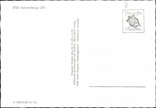 Ak Schneeberg Unterfranken, Fliegeraufnahme