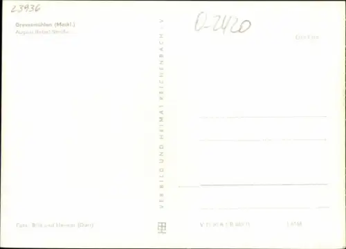 Ak Grevesmühlen in Mecklenburg, August Bebel Straße, Straßenpartie