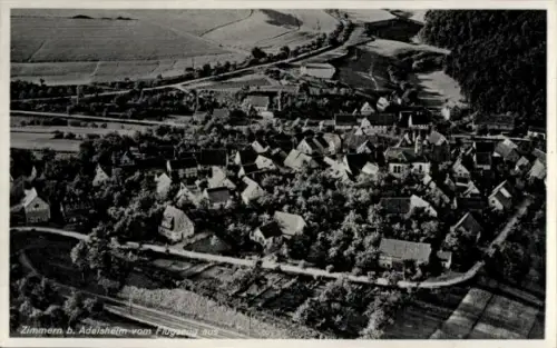 Ak Adelsheim in Baden, Luftbild von  Dorfansicht, Landwirtschaftlich geprägt