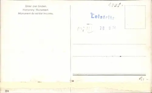 Ak Berlin Mitte, Ehrenmal