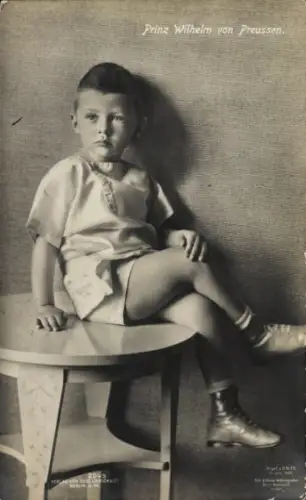 Ak Prinz Wilhelm von Preußen, Kinderportrait