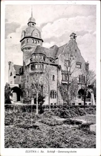Ak Elstra in der Oberlausitz Sachsen, Schloss, Genesungsheim