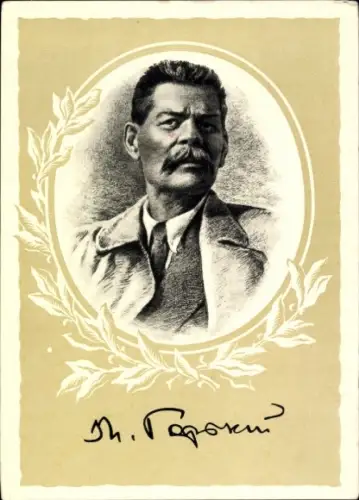 Künstler Ak Schriftsteller Maxim Gorki, Portrait