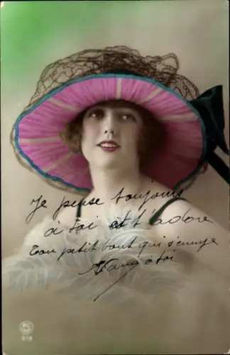 Ak Junge Frau, Portrait