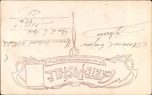 Ak Junge Frau mit Hut, Portrait