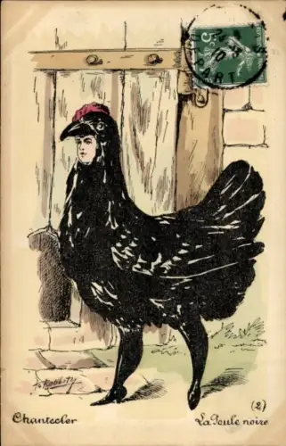 Künstler Ak Roberty, Chantecler, La Joule noire