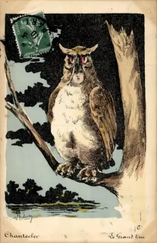 Künstler Ak Roberty, Chantecler, Le Grand Duc