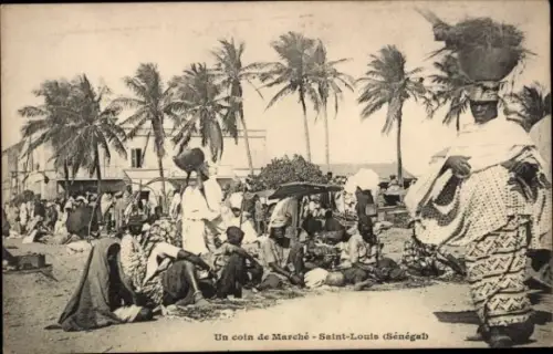 Ak Saint Louis Senegal, Markt