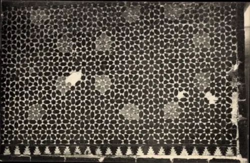 Ak Córdoba Argentinien, Mosaikmuster, arabisches Design, schwarz-weiß, geometrische Formen