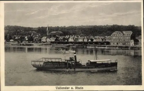Ak Vallendar am Rhein, Dampfschiff auf dem Rhein