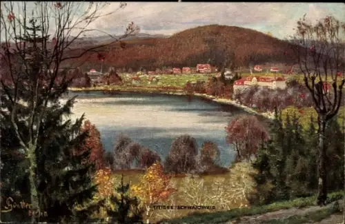 Ak Titisee Neustadt im Breisgau Hochschwarzwald, Landschaft mit See, Bäume, Häuser, Schwarzwald, 