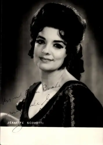 Ak Opernsängerin Jeanette Scovotti, Autogramm
