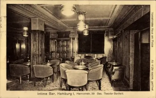 Ak Hamburg Mitte Altstadt, Intime Bar, Hermannstraße 39