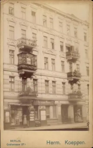 Kabinett Foto Berlin Prenzlauer Berg, Dunckerstraße 48, Geschäfte Pfister, Hempel, Hermann Maass