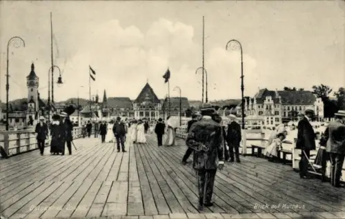 Ak Sopot Gdańsk Zoppot Danzig, Seebrücke, Kurhaus