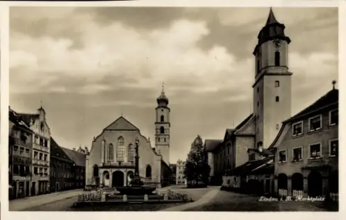 Ak Lindau am Bodensee Schwaben, Marktplatz