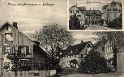 Ak Nonnenbach Hemigkofen Kressbronn am Bodensee, Bahnhofstraße