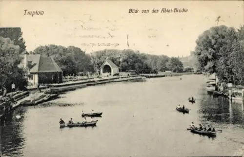 Ak Berlin Treptow, Blick von der Abtei-Brücke