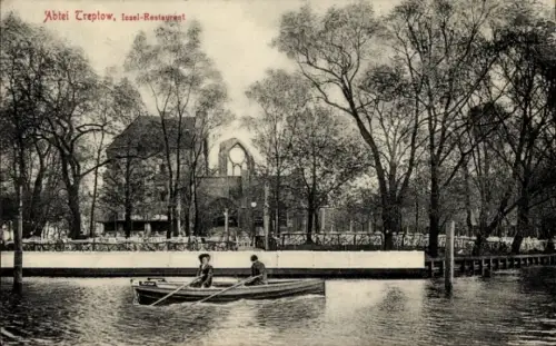 Ak Berlin Treptow, Insel-Restaurant Abtei Treptow