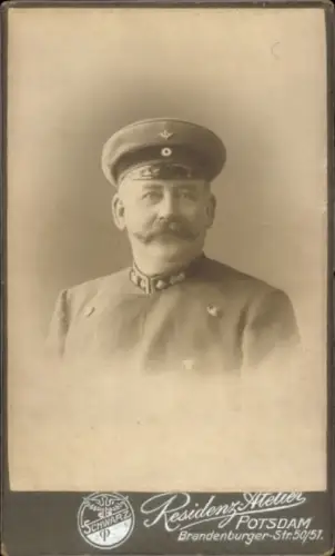 CdV Eisenbahn-Beamter, Lokführer, Portrait in Uniform, Residenz-Atelier Potsdam, Brandenburger Str.