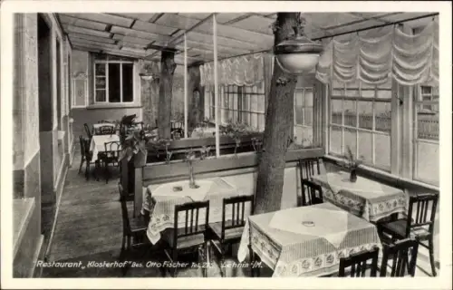 Ak Kloster Lehnin in der Mark, Restaurant Klosterhof, Innenansicht