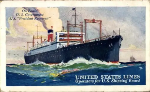 Ak Dampfer SS President Roosevelt, United States Lines