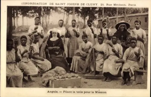 Ak Angola, Filant la toile pour la Mission, Congregation de Saint Joseph de Cluny