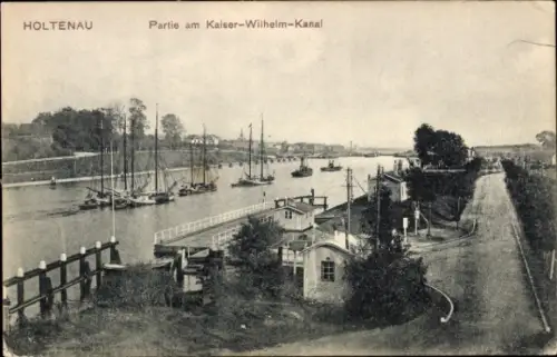 Ak Holtenau Kiel, Kaiser-Wilhelm-Kanal