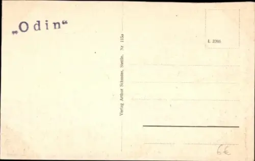 Ak Dampfer Odin, Reederei Braeunlich Stettin, Salonschnelldampfer