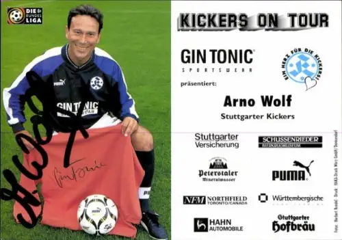 Autogrammkarte Co Trainer Arno Wolf, SV Stuttgarter Kickers, Autogramm