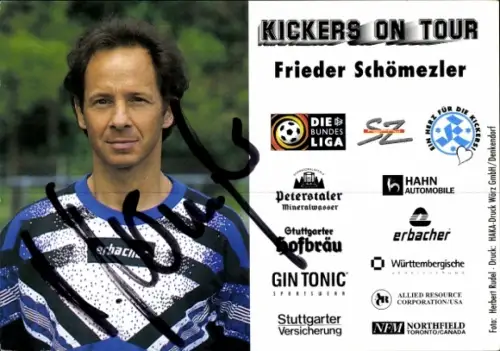 Autogrammkarte Co Trainer Frieder Schömelzer, SV Stuttgarter Kickers, Autogramm