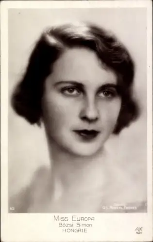 CPA Miss Europa, Bozsi Simon, Hongrie